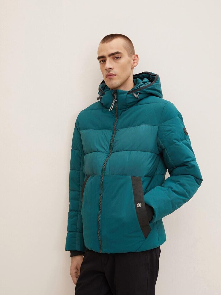 Winter Jacket Tom Tailor Puffer Jacket with Detachable Hood (1032481) Dark Green Lake