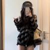 Gothic Streetwear Striped Knitted Sweater Women Harajuku Punk Hollow Out Jumper Hole Loose All-match Tops