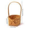 Handmade Easter Basket Wicker Basket Rabbit Shape Storage Baskets Flower Baskets Oval Square Round Home Decor Canastas De Pascua