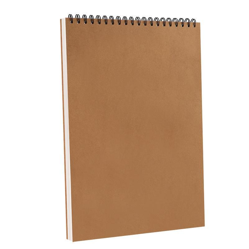 Hand-Painted A4 Sketch Coil Book - A5 Art Student Drawing Paper, Thickened Watercolor Book 16K