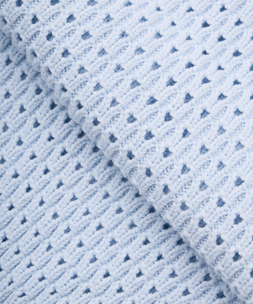 IRONYPORNO WHITELINE 86-Iro317 [Washable] Punched Open V-Neck Knit Sky Blue