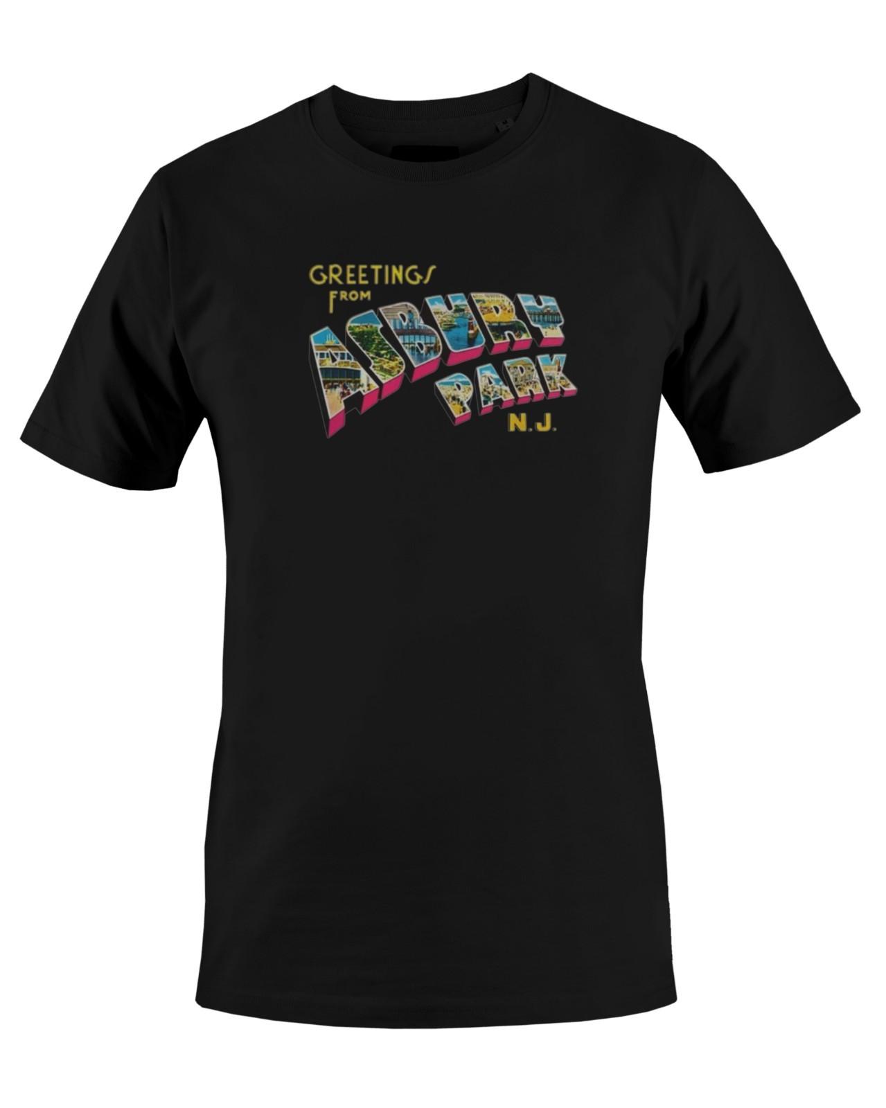 Greetings From Asbury Park N.J 70s Rock Graphic Mens T-Shirt S