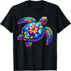 Hawaiian Sea Turtle Tie-Dye Hawaii Colorful Beach Summer T-Shirt