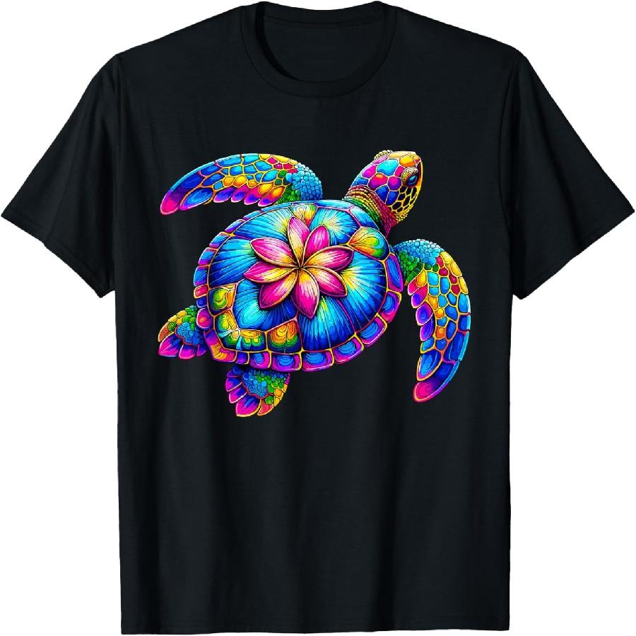 

Hawaiian Sea Turtle Tie-Dye Hawaii Colorful Beach Summer T-Shirt XXXXXL чорний