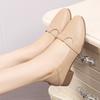 2025 autumn new pointed low heel fashion shoes comfortable soft sole temperament versatile work shoes shallow mouth fashion shoes