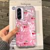 Pink Cherry Bow Leopard Girls Case For Samsung Galaxy A56 A16 A26 A36 A06 A55 A35 A25 A15 A12 A32 A54 S24 S25 S22 S23 FE Cover
