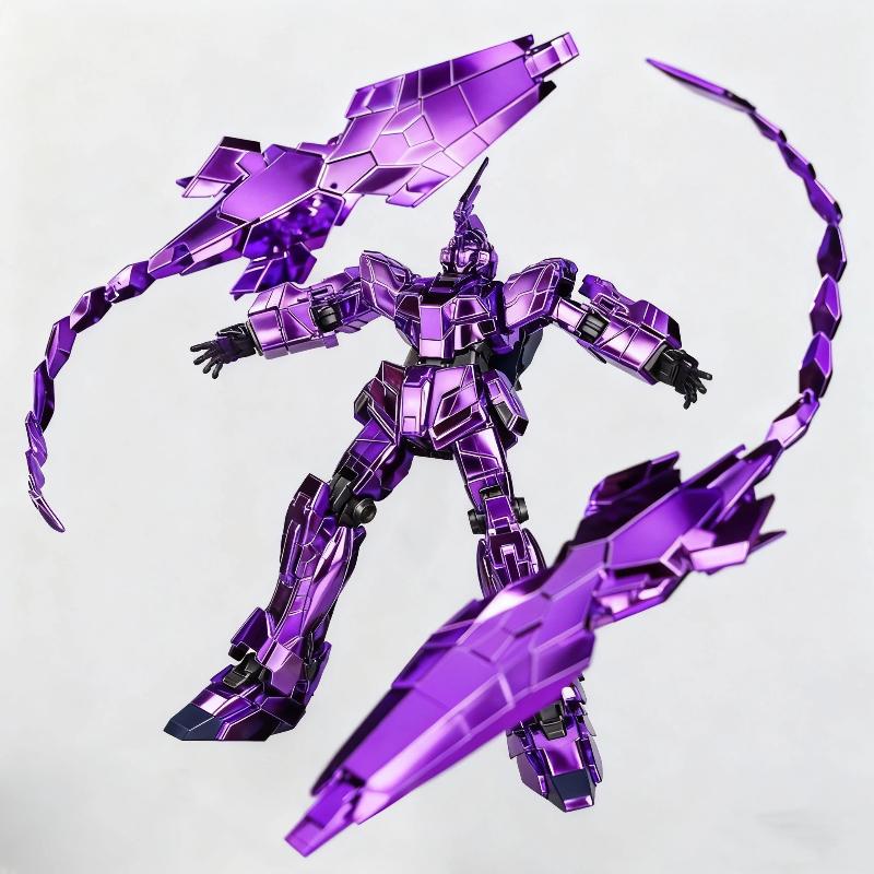 

Xingdong Hg 1/144 Plated Phoenix Unit 3 Unicorn Mode Posable Assembly Model Kit Action Figures Collectible Toys Anime Fan Gifts фиолетовый