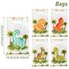 10/25/50pcs Hanging Dinosaur Gift Bags Candy Packaging Children's Birthday Bag Jungle Dinosaur Birthday Party Decor Kids Boys