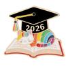 Elegant Book And Cap Design Alloy Brooch Corsage Pin For 2026 Graduates Commemorating Special Parties
