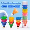 Nylon Durable Plastic Badminton Training Balls - Pack of 12