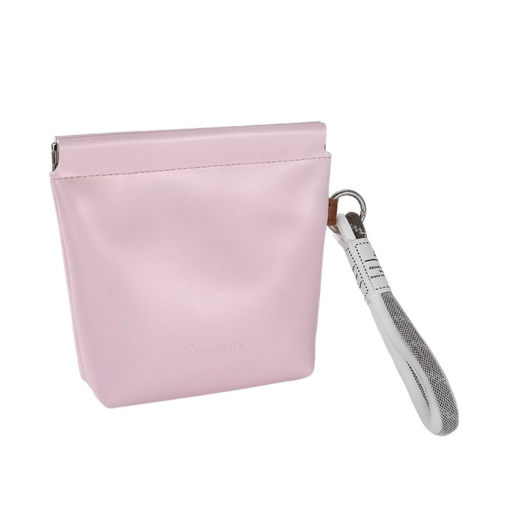 

Мини-кошелек для монет в корейском стиле, однотонная сумка для мелких предметов, креативная самозакрывающаяся косметичка для девочек