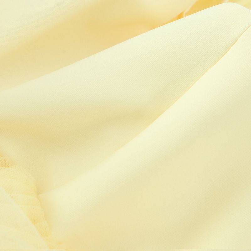 Kaslead New Arrival Women's Clothing Fashion Style Fashion Minimalist Puffy Hem Silk Net Stretch Tops 4772005