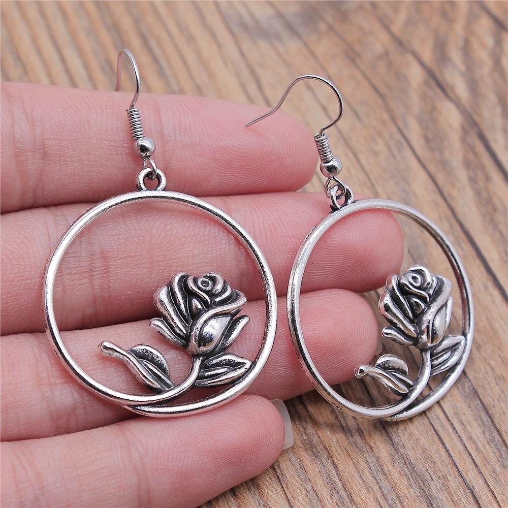 54 Styles Vintage Fashion Women Jewelry Flower Dangle Earring Drop Jewelry Accessories For Women Sunflower Rose Daisy Earrings