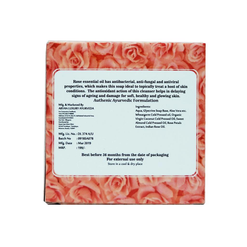 Soap with Rose (100 G), Rose Soap, Aryan