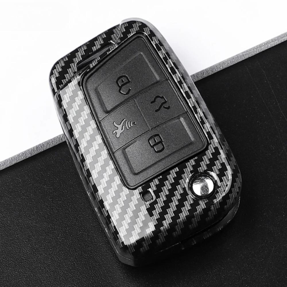 

3 4 Buttons Carbon Fiber Car Key Case Cover for VW Volkswagen Golf 7 Tiguan MK2 for SEAT Ateca Leon FR 2 Ibiza for Skoda Octavia