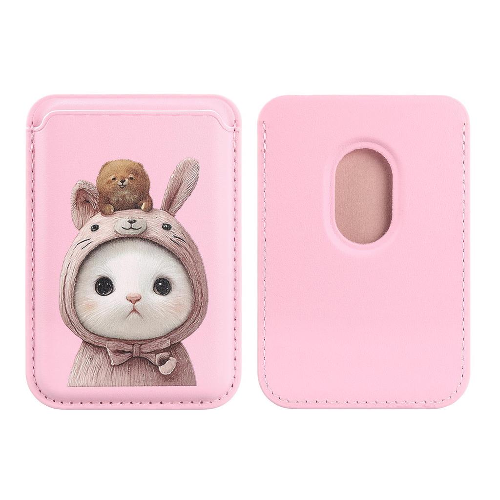 MagSafe Compatible Magnetic Leather Card Holder for iPhone 17/17 Pro