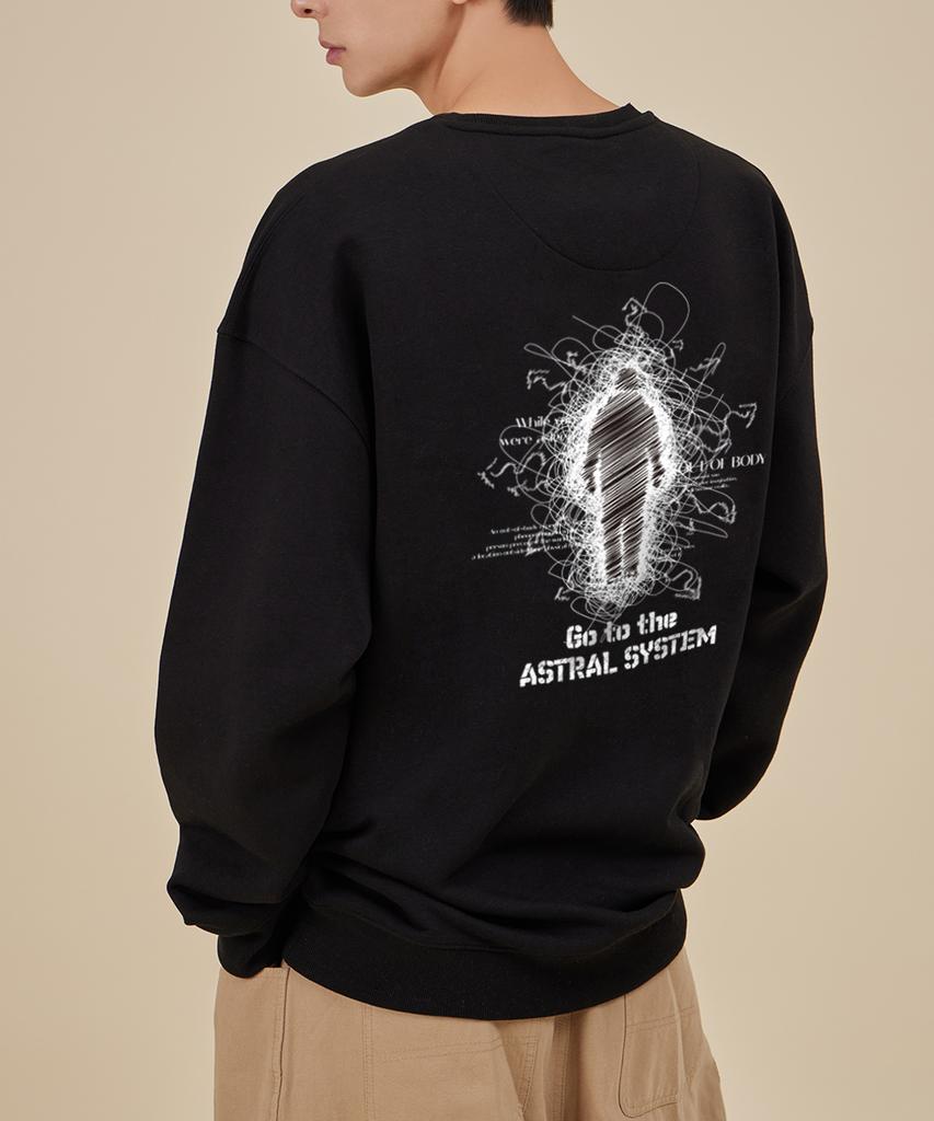ASTRAL PROJECTION Astral System Loose Fit Sweatshirt_Black