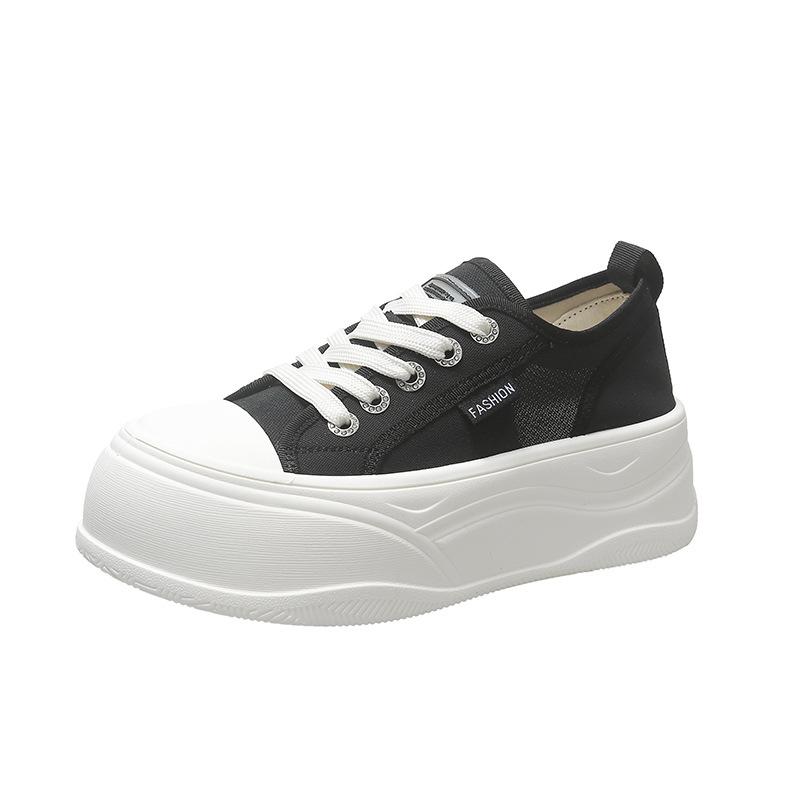 Korean Breathable Mesh Thick-soled Internet Celebrity Super Fire Little White Shoes Women's Summer New Comfortable and Lightweight Casual Board Shoes