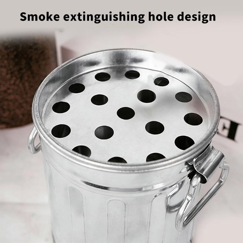 Windproof Vehicle Ashtray Portable Metal Bucket Style Stops Ashes Spread During Driving Simple Disassembly