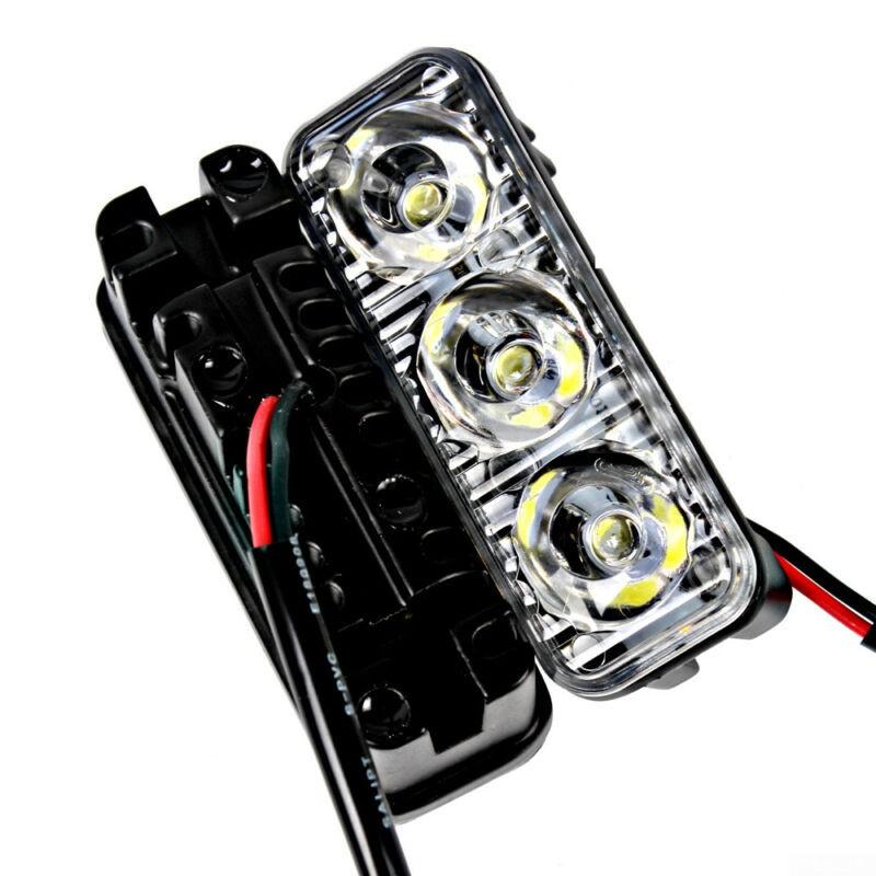2 szt. Jasna 3LED Super Biała Dużej Mocy Samochodowa Lampa Dziennego Świecenia Robocza Przeciwmgielna Niezawodna