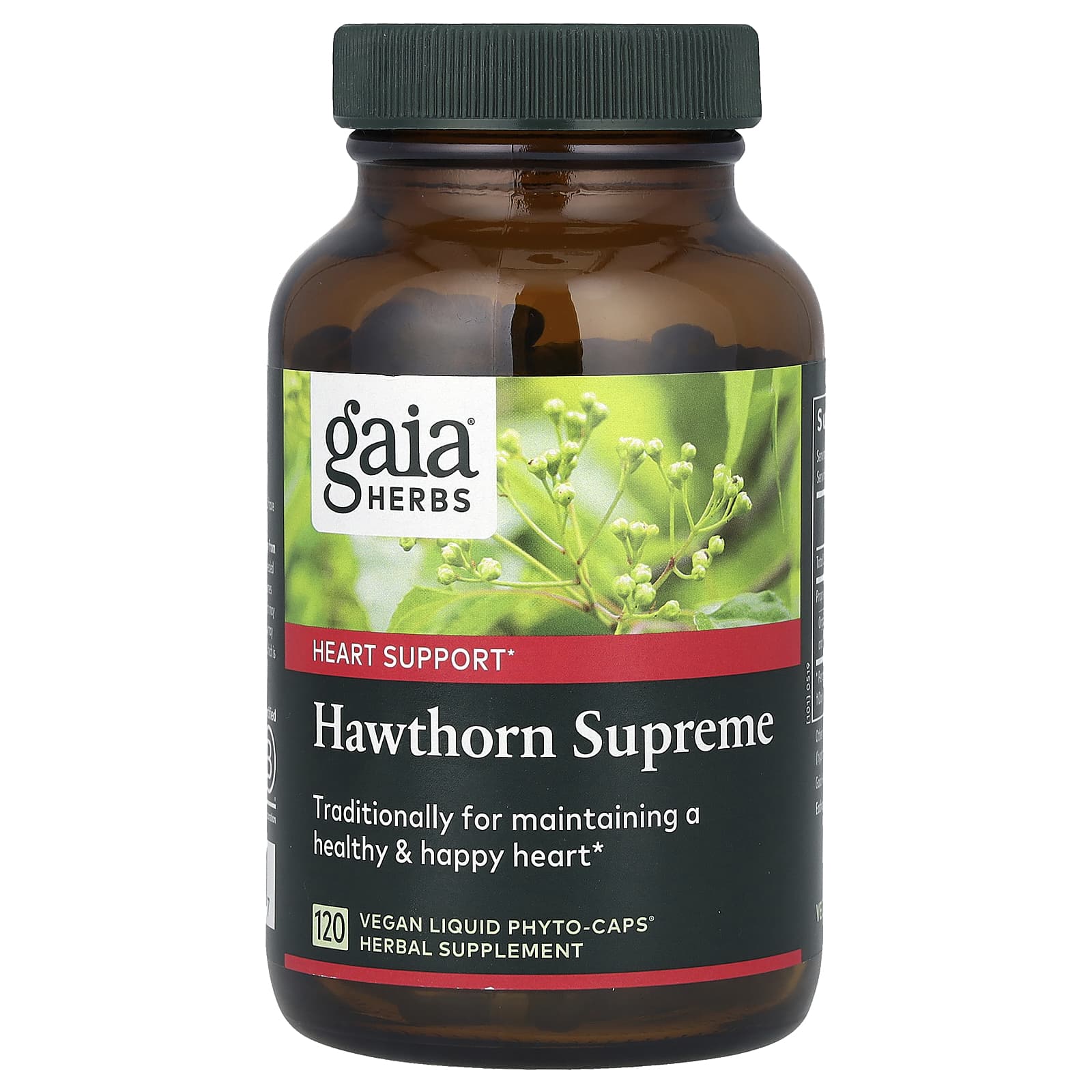 

Hawthorn Supreme, Veggie Liquid Phyto-Caps 120 Tablets (500Mg per Capsule)
