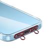 Not  Loss Double Hook Phone Lanyard Side Mount Pad Metal Lanyard Clip  with Two Rings Corrosion Resistant Clip for Phone
