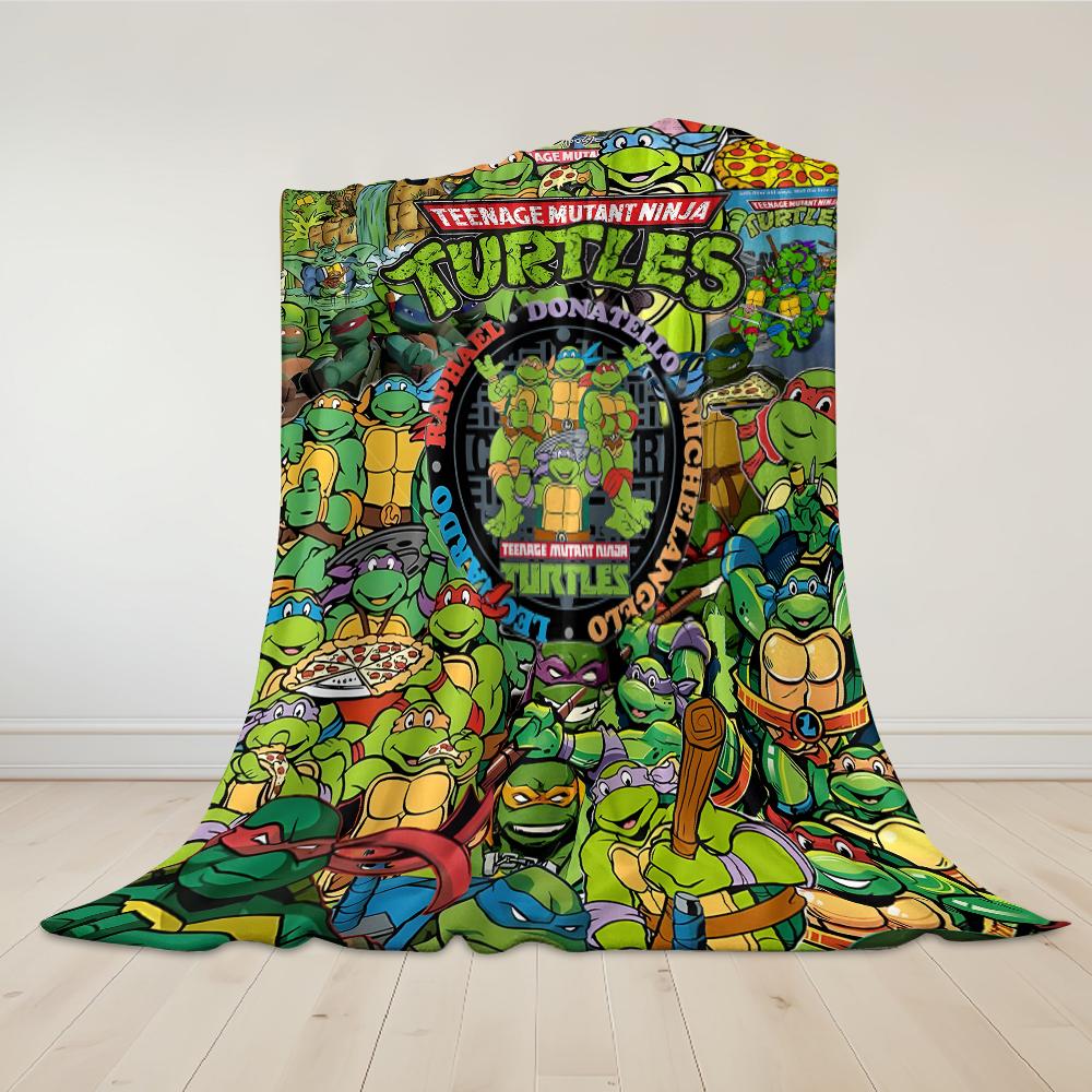 N-Ninja-s T-Turtles Flannel Blanket Warm Soft Halloween Christmas Couch Warm Cozy Decorative Decor Gift for All Season