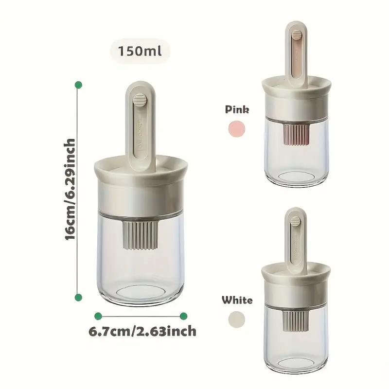 2-in-1 Silicone Basting Brush with Oil Bottle Kitchen Food Grade BBQ Pastry Brush Heat Resistant Cooking Tools