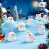 Miniature Decoration Exquisite Snowman Resin Figure Christmas Micro Landscape Cute Snowman Ornament For Desktops Indoor Outdoor