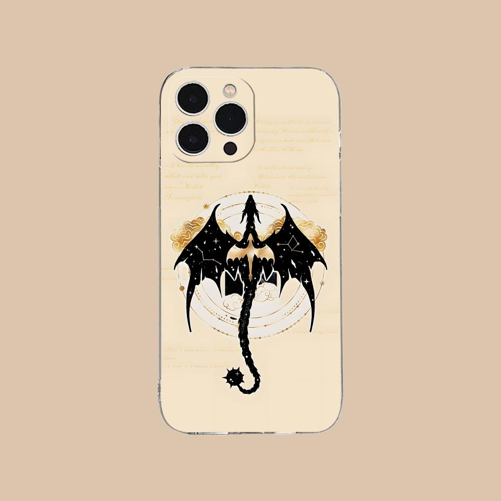Anime Fourth Wing Phone Case for iPhone 16 15 14 13 12 11 X XR XS 8 6 Pro Max Plus Mini Clear Colour Printing Smartphone Cover