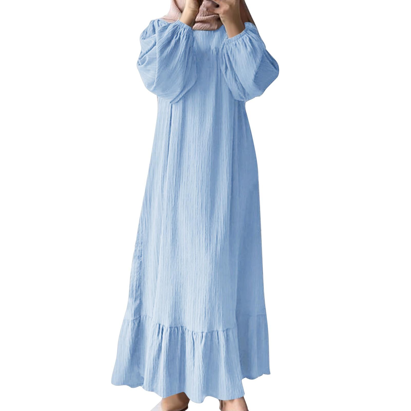 Женское повседневное модное платье с длинным рукавом в стиле ретро — фото 13