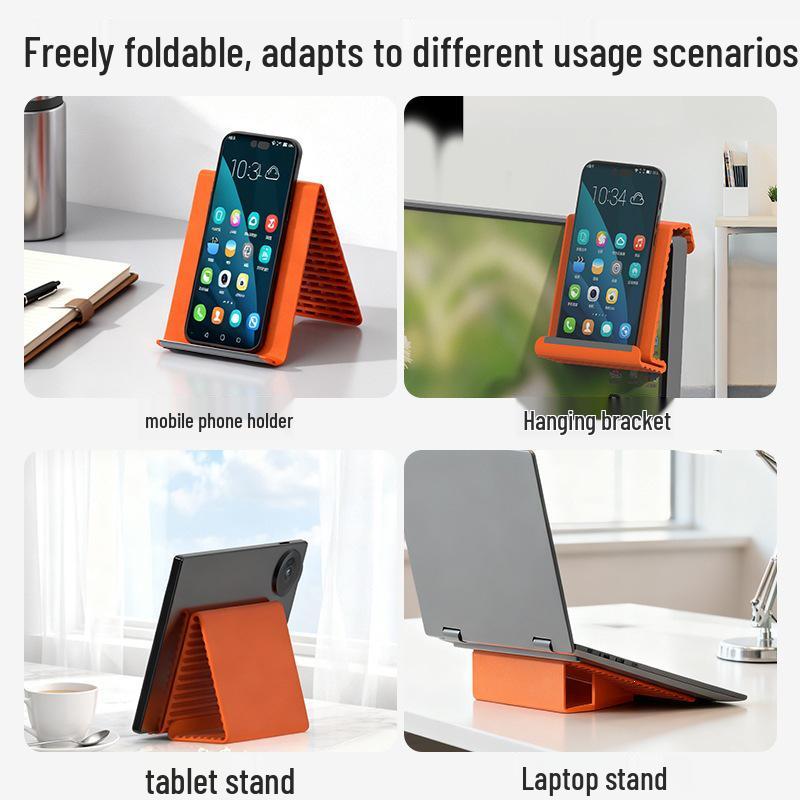 Flexible Silicone Mobile & Tablet Stand - Multifunctional, Creative, Folding & Adjustable