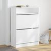 VidaXL Shoe Cabinet 2 Drop-Down Drawers White 80x34x116 Cm 3214406