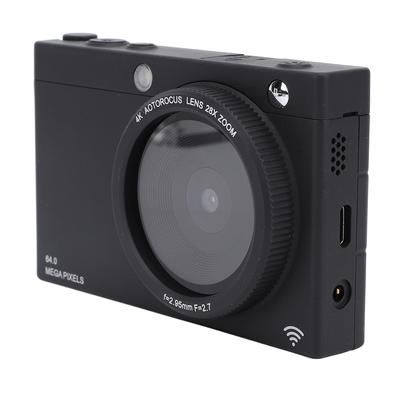 4K digitální fotoaparát, 48MP vloggingová kamera s 28x digitálním zoomem, automatické/manuální ostření, 2,83palcový displej, kompaktní cestovní videokamera s 80 retro filtry
