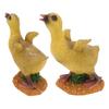 Harz Entenküken Statue Ornament Kleine Entenfigur Handwerk für Desktop Outdoor Gartendekoration Graue Ente