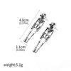 Zinc Zinc Alloy Skeleton Earrings Hip Hop Imitation Human Bone Earrings Aesthetic Halloween Earrings  Gift