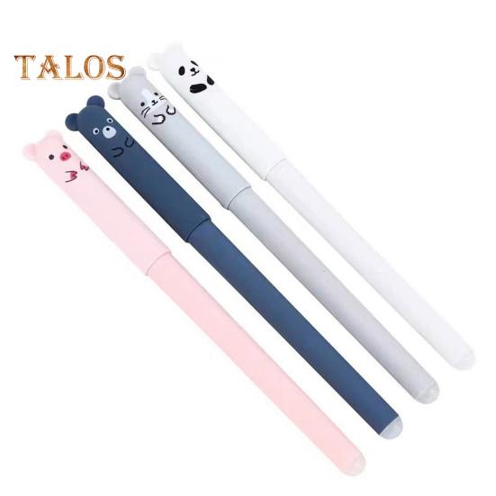 Set de 4 pixuri gel ștergebile, cerneală neagră, albastră, 5,9 inchi, pixuri gel lungi, scris, desen, semnare, birou, rechizite pentru clasă