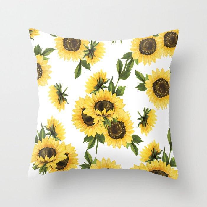 Funda De Cojín De Girasol Para Sof, Almohada De Verano, Decoracin Del Hogar, Coche Y Oficina