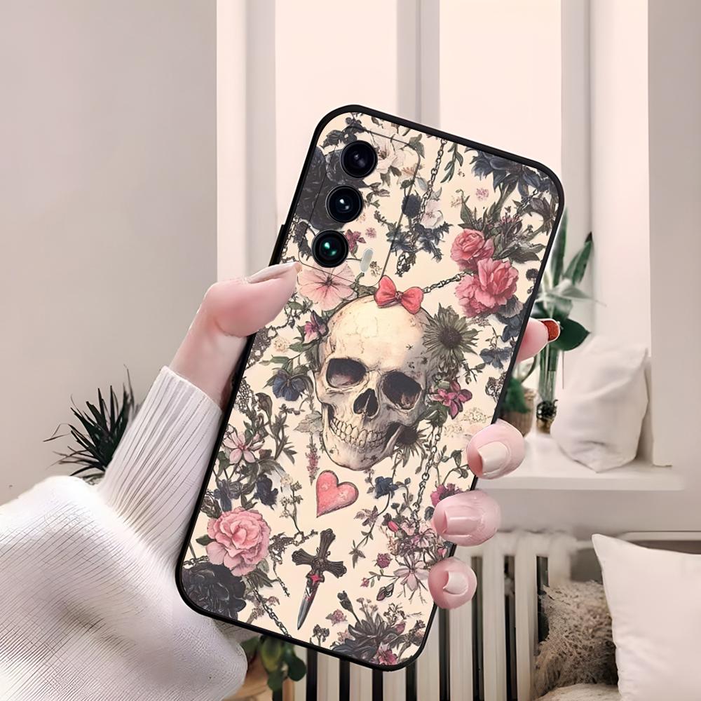 

Готические Узоры Ворон Черепа Чехол для Телефона Для Samsung S26 S25 Edge S24 S23 S22 S21 Ultra Plus Fe A55 56 15 4G 5G Galaxy Силикон Co Galaxy A15 5G