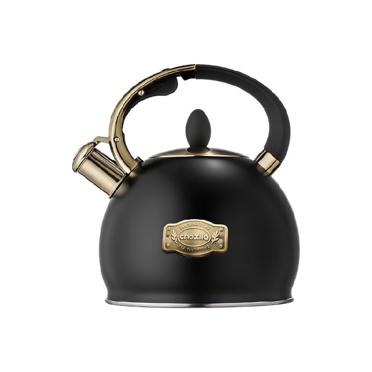 

Stainless Steel Water Boiler Ergonomic Handle Teakettle 3L Capacity Whistling Metal Teapot for Stovetop 1