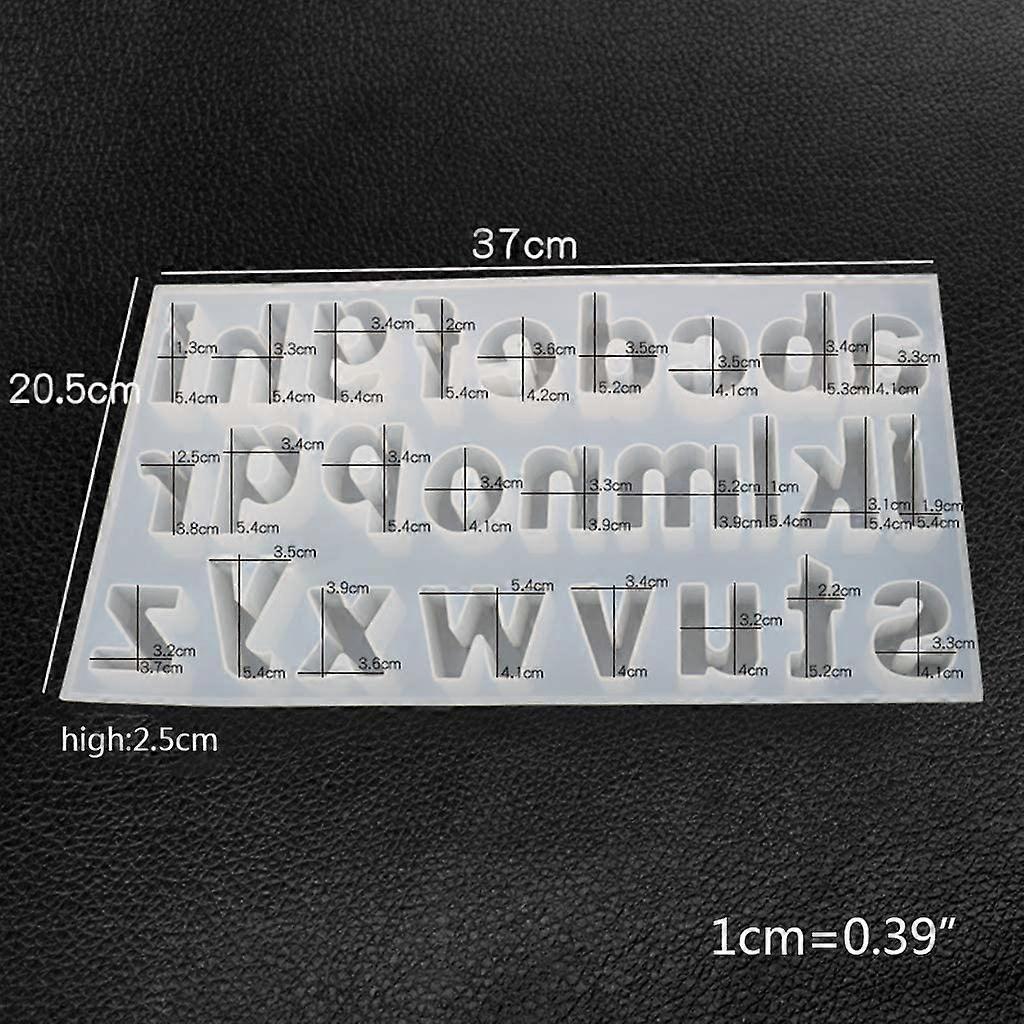 Lowercase Letter Resin Moulds, 26 Resin Alphabet Mould DIY Crystal Epoxy Mold Mirror Handmade Pendant Creative Jewelry
