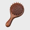 Mini Children's Sandalwood Air Cushion Massage Comb - Portable Wooden Comb for Girls