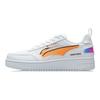 Li Ning No. 258 Non-Slip Wear-Resistant Low-Top Skate Shoes Unisex Sneakers White Orange AGCR201-1