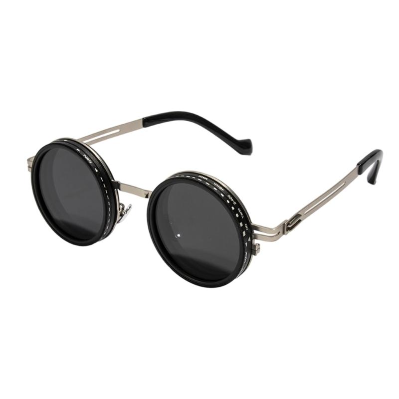 9 Level Adjustable Filter Sunglasses Light Guard Polarized Glasses Strong PC Metal Frame with Case серебряный