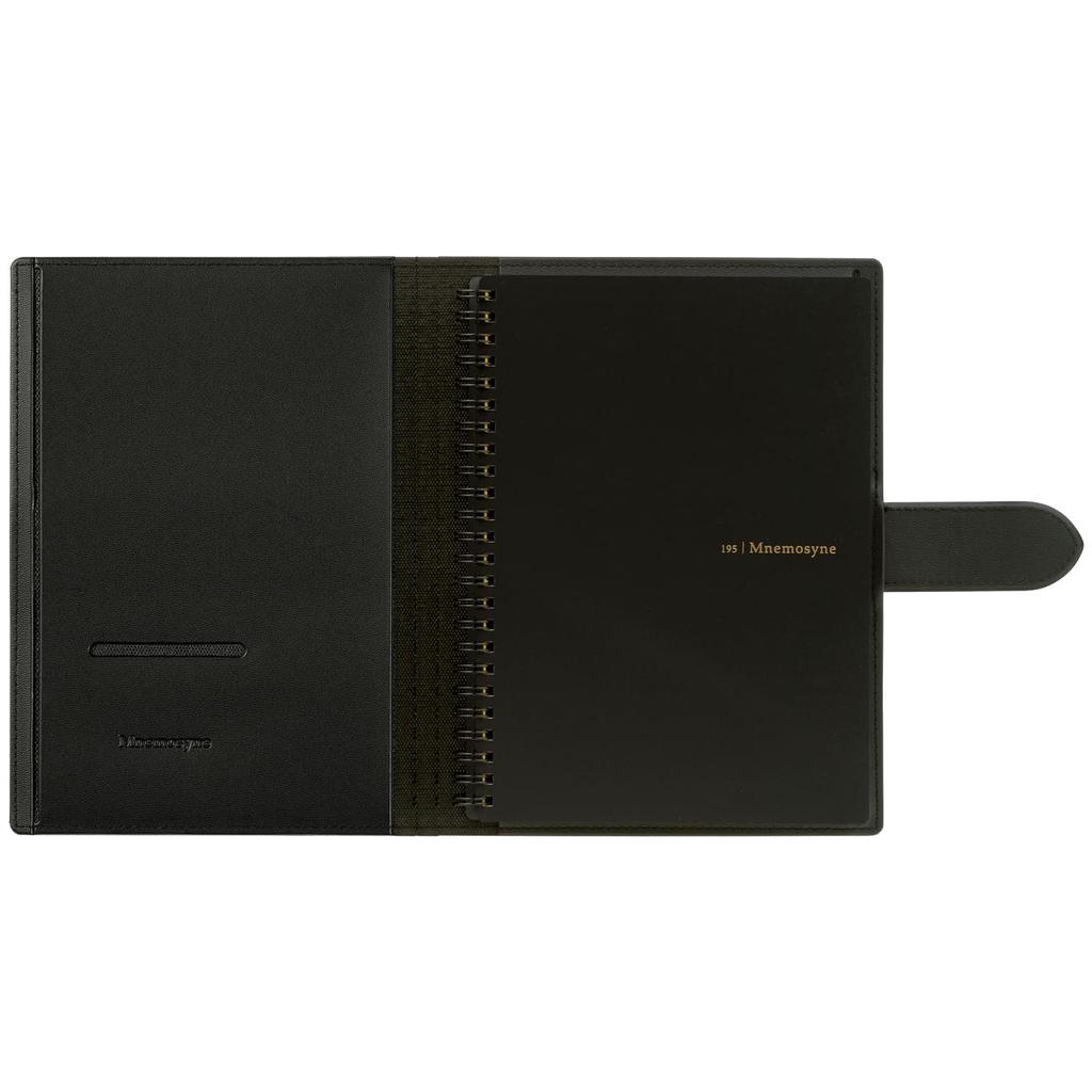 Maruman Nemosine Spiral Notebook with Cover and Underlay, A5, Black, MNN-05