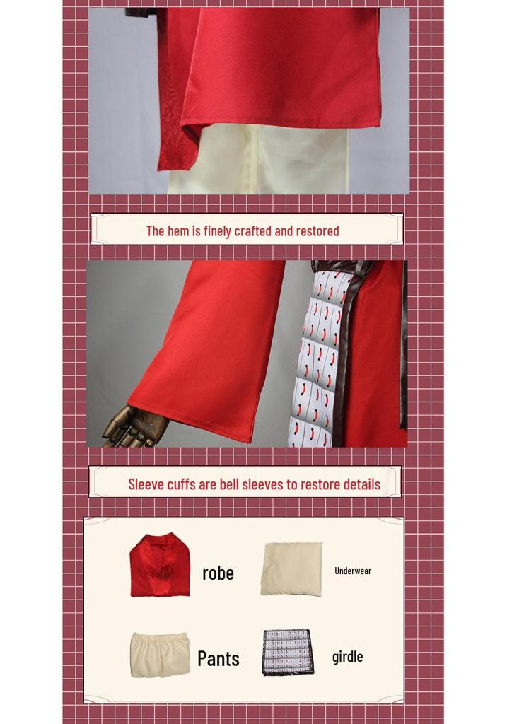 Mulan Children's Live-Action Cosplay Costume - Tomboy Performance Role-Playing Outfit