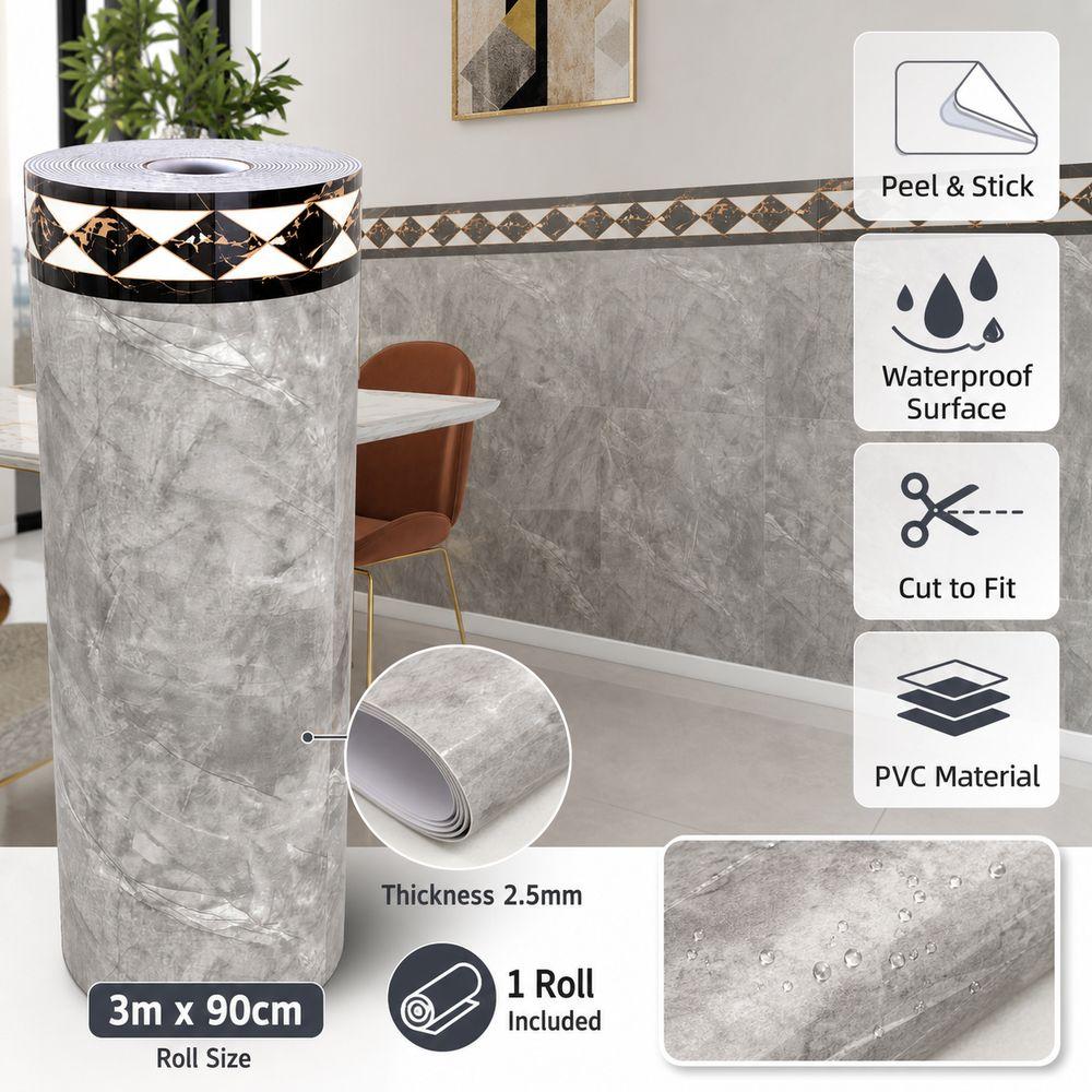 Waterproof Wall Stickers Moisture Resistant Wall Panel Sticker Wall Skirting Home Wall Renovation