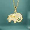 925 Silver Dunhuang Six-Tooth White Elephant Versatile Premium Necklace Girls Clavicle Chain Pendant