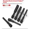 2In1 8-12Mm Long Impact Hex Socket Set Wrench Hex Socket With Variation 1/2"Drive Carbon Black Steel