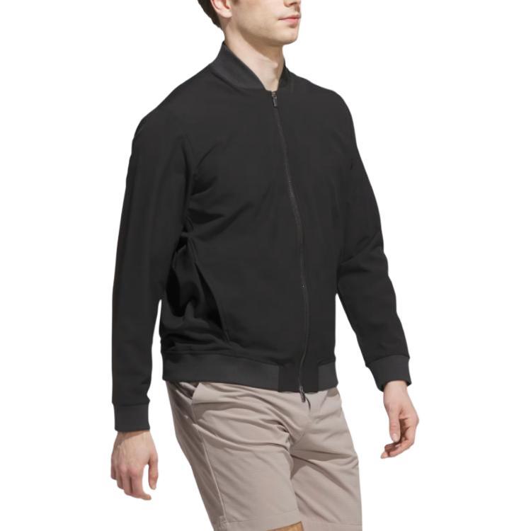 adidas Logo Zipper Long Sleeve Jacket Men Jacket Black JL5367